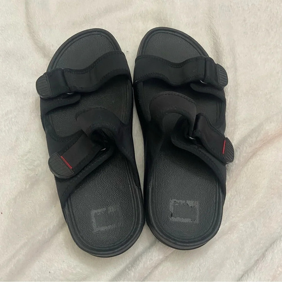 FitFlop Gogh Moc Mens Adjustable Leather Slides - Picture 7 of 8